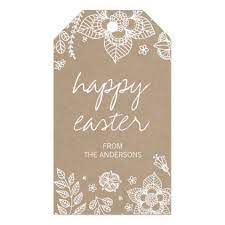 These simple diy easter craft ideas will bring a springtime touch to any room in the house and are so simple to create. Rustic Kraft Floral Happy Easter Gift Tag Zazzle Com Easter Gift Tag Happy Easter Gift Tags