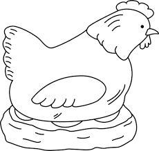 Black And White Hen Black And White Hen Sitting On Eggs Clip Art Black And White Hen Sitting On Eggs Image White Hen Clip Art Applique Quilts