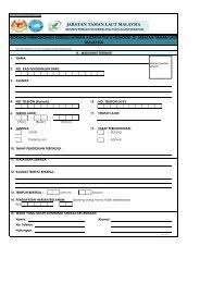 Mengawal selia perkapalan, pelabuhan, pelaut dan keselamatan pelayaran. Jabatan Taman Laut Malaysia Nre