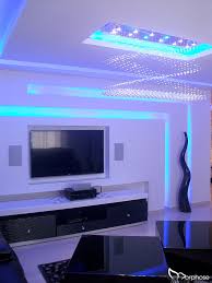 Black And White Bedroom With Led Lights מורפוז סטודיו לעיצוב
