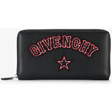 Givenchy Gothic Logo Patch Wallet 880 Liked On Polyvore Featuring Bags Wallets Givenchy Leather Wal Zip Around Wallet Real Leather Bags Givenchy Wallet
