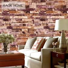 Haokhome Pvc خمر طوب زائف حجر ورق جدران من الفينيل جدار تغطي الجدار 3d غرفة المعيشة غرفة نوم الحمام المنزل الديكور Stone 3d Wallpaper 3d Wallpaperbrick Stone Aliexpress