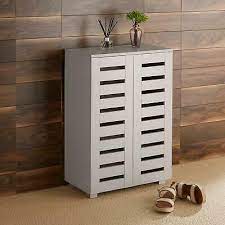 Maybe you would like to learn more about one of these? Oslo 2 Door Grey Wooden Shoe Storage Cabinet Rack Stand Cupboard Slatted Doors Ebay