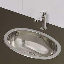 Whether you're looking for a pedestal bathroom sink, vessel bathroom sink, undermount bathroom sink or another style, the home depot has you covered. Decolav Simply Stainless Drop In Oval Bathroom Sink In Polished Stainless Steel 1 Stainless Steel Bathroom Sink Drop In Bathroom Sinks Stainless Steel Bathroom