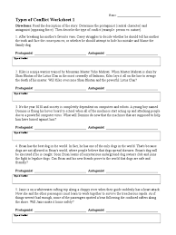 That he eventually won but one that cost him his dream home. Types Of Conflict Worksheet 1