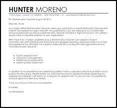 Download the teacher cover letter template (compatible with google docs and word online) or see below for more examples. Mathematics Teacher Cover Letter Sample Cover Letter Templates Examples