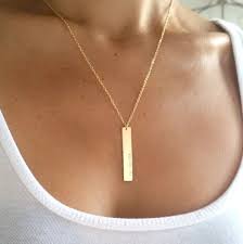 Roman Numeral Necklace Gold Nameplate Necklace Etsy Gold Bar Necklace Personalized Roman Numeral Gold Necklace Long Bar Necklace