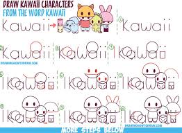 How To Draw Kawaii Characters Animals And People From The Word Kawaii Easy Step By Step Simple Doodles Drawing Tutorials For Kids Drawing Lessons For Kids