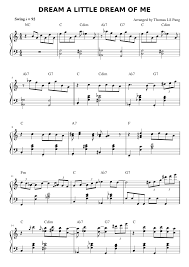 Dream A Little Dream Of Me Sheet Music For Piano Download