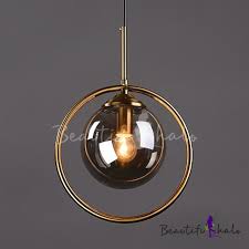 Circular Iron Shade Mini Pendant Light Post Modern 1 Light Hanging Lamp With Amber Clear Smoke Glass Inner Shade In 2020 Hanging Lamp Mini Pendant Lights Pendant Light
