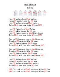 Sailing - Rod Stewart W Lyrics And Chords Ukulele Songs Ukulele Chords Songs