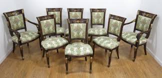 Located in donhead st mary, wiltshire. 8 Empire Style Dining Chairs