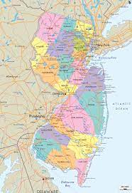 Explore rich culture in cities like princeton and new brunswick, both part of our nation's history. Map Of State Of New Jersey With Outline Of The State Cities Towns And Counties State Roads Connections Clearly Shown Map New Jersey Political Map