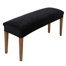 Because of the residence is the purposes for any family. Buy Smiry Velvet Dining Bench Cover Soft Stretch Dining Room Bench Slipcovers Protector Machine Washable Snug Fit Black Online At Low Prices In India Amazon In