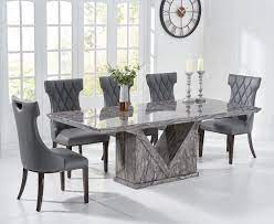 By william's home furnishing $ 1779 56 /carton. Mocha 180cm Grey Marble Dining Table With Freya Chairs