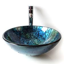 high end enamelling blue tempered glass