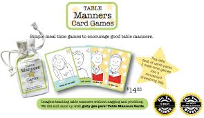 Table Manners Card Game For Kids Manners For Kids Table Manners Manners