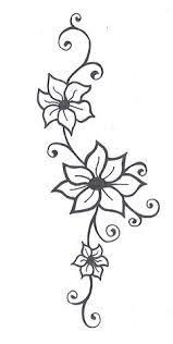 Image Result For Easy Pencil Drawings Of Flowers And Vines Flower Vine Tattoos Simple Flower Drawing Jasmine Flower Tattoos