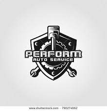 Perform Is An Automotive Logo With Strong Shield Concept Combining With Auto Spare Part This Can Be Used By Company Auto Automotive Logo Garage Logo Logo