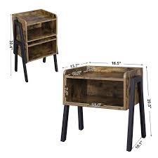 Andover Mills Osiris Wood Stackable End Table With Storage Reviews Wayfair Wooden Storage Shelves End Tables With Storage Industrial Side Table