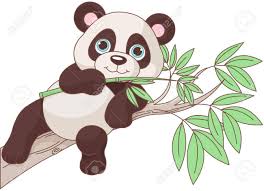 Illustration De Panda Mignon Est Assis Sur Une Branche Illustration De Panda Dessins Mignons Panda Mignon