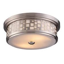 Compare products, read reviews & get the best deals! Shop Portfolio 13 In W Satin Nickel Wall Flush Mount At Lowes Com Flush Mount Ceiling Lights Ceiling Lights Flush Ceiling Lights
