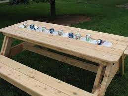 Picnic Table Construction Drawings Free Plans For Picnictables With Benches