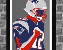 Handmade New England Patriots New England Patriots Football New England Patriots Sports Prints