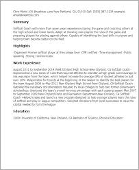 1 softball coach resume templates: try