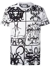 Black And White Graffiti Shirt Designer T Shirts For Men Mens Tshirts Mens Shirts Cotton Shirts For Men