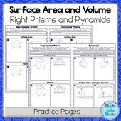 This Set Of Worksheets Can Be Used To Introduce Or Review Finding The Surface Math Practices Teacher Planning Surface Area