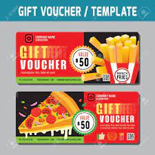 From friends and family to colleagues; Gift Voucher Template Vector Illustration Fastfood Concept Royalty Free Cliparts Vectors And Stock Illustration Image 43890915