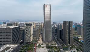 The Site Specific Tower Triangular In Plan With Rounded Corners Gradually Rotates Around A Vertical Axis To Engage With Three Distinct Con Ningbo Skyline Tower