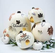 Fall Pumpkin Decor Gold And Silver Pumpkin Craft For Fall Home Decor In 2020 Pumpkin Decorating Fall Pumpkin Crafts Pumpkin Crafts