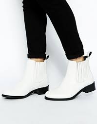 Zhenskie Belye Kozhanye Botinki Chelsi Ot Asos 7 107 Rub Asos Lukastik