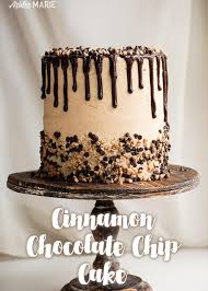 The easiest, most delicious cookie cake in all the land. Cinnamon Chocolate Chip Cake With Brown Sugar Cream Cheese Frosting Ashlee Marie Real Fun With Real Food