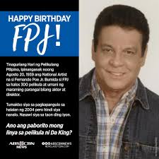 On this day 81 years ago, the "King of Philippine Movies" and National  Artist Fernando Poe Jr. was born. Can you still recall your favorite line  from one of Da King's movies?