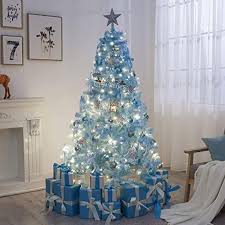 Yumuo Artificial Flocked Christmas Tree Farmhouse Xmas Pine Tree For Christmas Home Wedding Festival Party Dec Christmas Home Festival Party Party Decorations