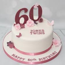 60th birthday cake, cake by gill earle, cakesdecor. 60th Birthday Cake For Twins