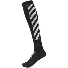 Black And White Striped Knee High Socks Off White Striped Cotton Blend Knee Socks 90 Liked On Polyvore Featuring Intimates Hosiery Socks Black Striped Knee High Socks Knee Socks White Stripe