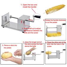 The product stainless steel tornado potato spiral cutter is easy to use and suitable for everyone. 26 75us 50 Off Manual Tornado Potato Machine Spiral Potato Slicer Chips Cutter Cutter Shapes Cutter Handcutter Cable Aliexpress Spiral Potato Potato Slicer Spiral Potato Slicer