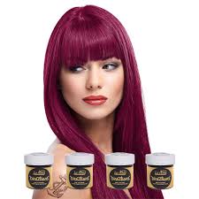 Burgundy (dark red, red wine color) is actively used for hair dyeing in brunettes. La Riche Directions Rubine Hair Dye 4 Pack 88ml Bright Hair Dye Uk
