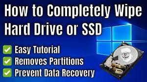 How To Completely Wipe A Hard Drive Or Ssd - Youtube