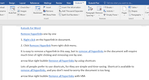 How to remove hyperlink in word. How To Remove All Hyperlinks In Word