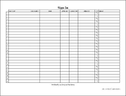 Customizable Printable Sign Up Sheets Templates Copy