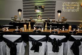 Our black & white sweet 16 party theme is a popular choice with the birthday girl! Black White Gold Party In 2021 Black White Gold Party 60th Birthday Ideas For Dad Gold Party
