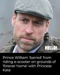 The Prince of Wales has been barred from riding his e-scooter