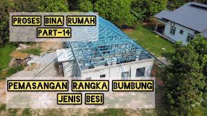 Dalam mengawal mutu pembinaan sistem kekuda bumbung besi terbentuk sejuk pihak jawatankuasa kekuda bumbung telah menetapkan bahawa setiap pembekal sistem kekuda bumbung besi. Bina Rumah Part 14 Pemasangan Rangka Bumbung Jenis Besi Baja Ringan Youtube