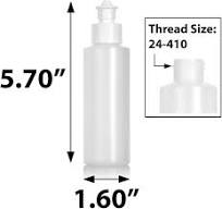 4 oz / 120 ml Clear Natural Refillable Plastic Squeeze ...