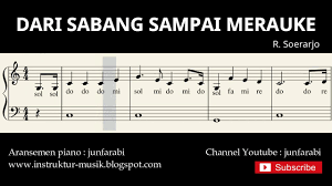 Not Balok Dari Sabang Sampai Merauke Lagu Wajib Nasional Doremi Solmisasi Youtube Lagu Balok Piano